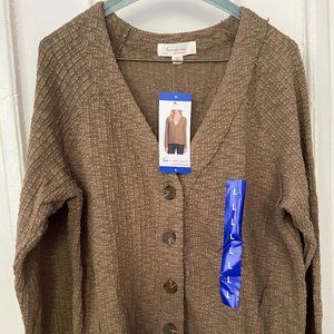 Vince Camuto Size L Moss Green Casual Cardigan